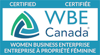 Women Business Enterprise badge indicating ScribeWire is a certified WBE member